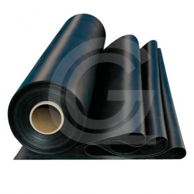 Rubber sheeting SBR 70Sh | Commercial | black | 1,40 mtr wide | 1 mm